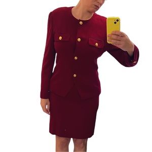 Saville Business Suit Blazer Skirt Vintage